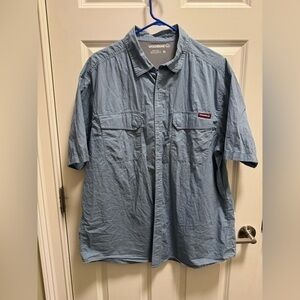 Mens Wolverine Short Sleeve Button Down Vented Shirt